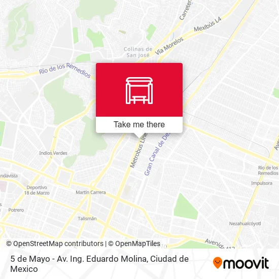 5 de Mayo - Av. Ing. Eduardo Molina map
