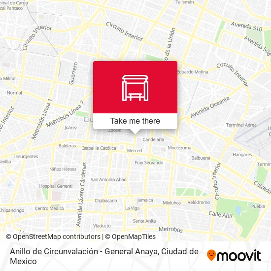 Mapa de Anillo de Circunvalación - General Anaya