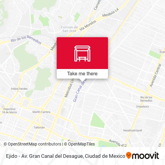 Ejido - Av. Gran Canal del Desague map