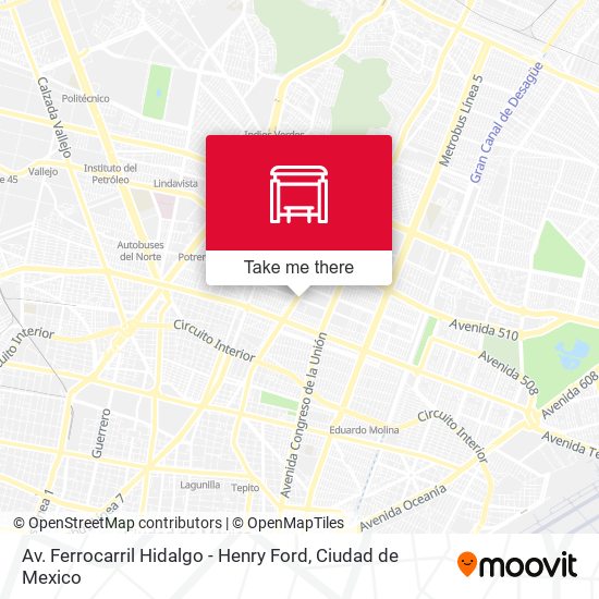 Av. Ferrocarril Hidalgo - Henry Ford map