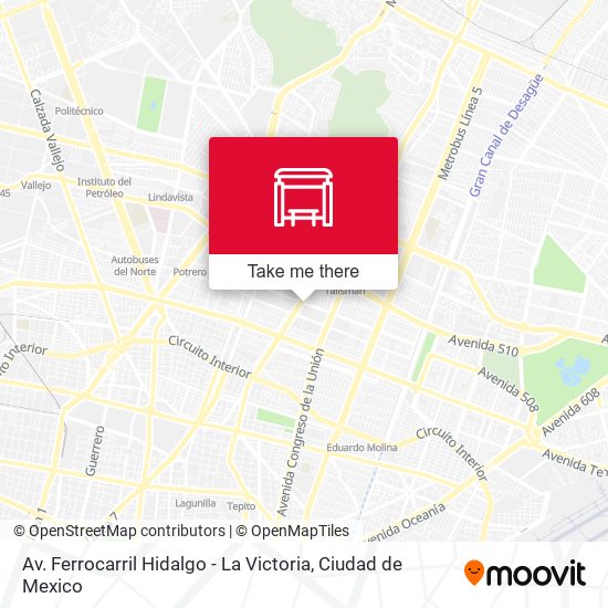 Av. Ferrocarril Hidalgo - La Victoria map