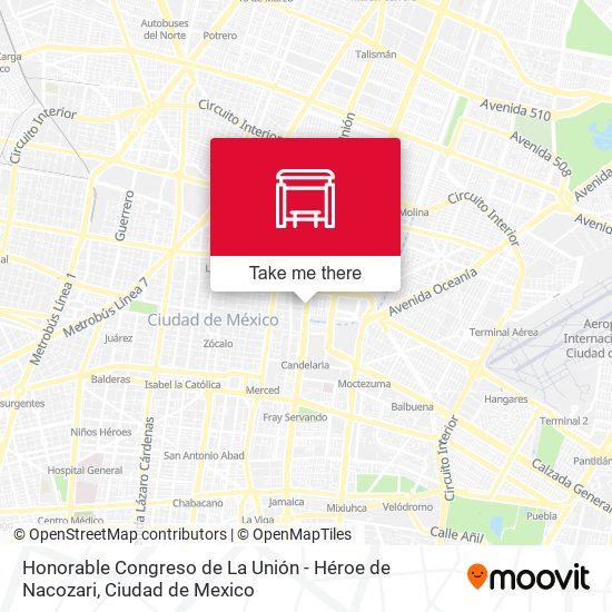 Honorable Congreso de La Unión - Héroe de Nacozari map