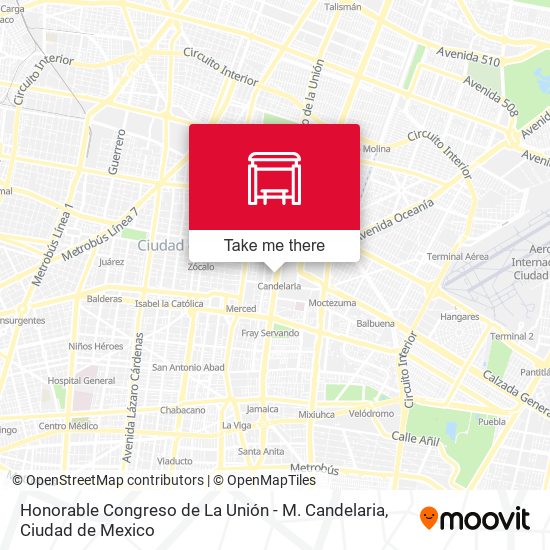Honorable Congreso de La Unión - M. Candelaria map