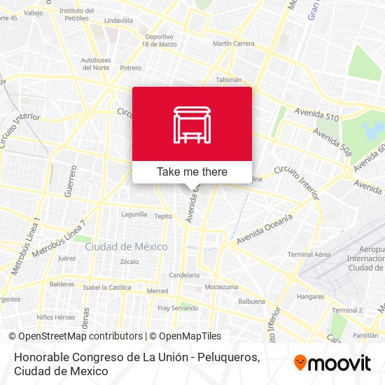 Honorable Congreso de La Unión - Peluqueros map