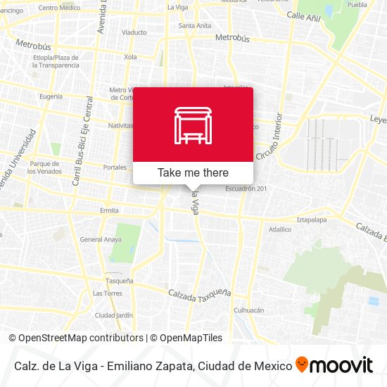 Mapa de Calz. de La Viga - Emiliano Zapata