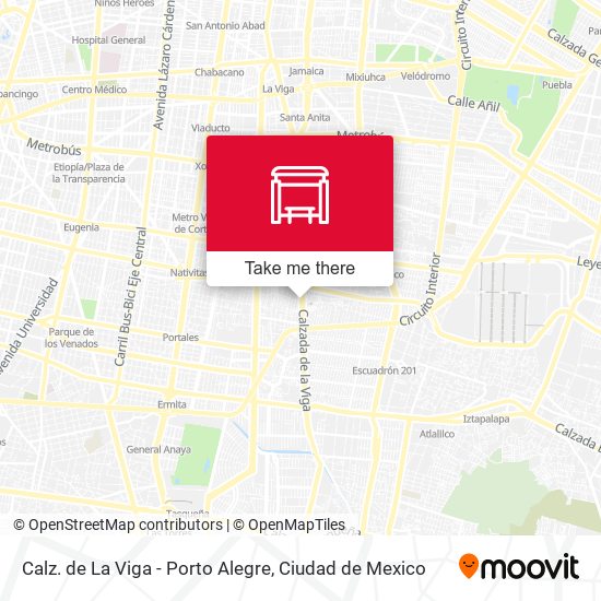 Calz. de La Viga - Porto Alegre map