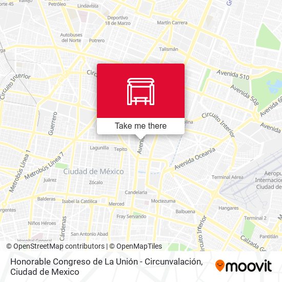 Honorable Congreso de La Unión - Circunvalación map