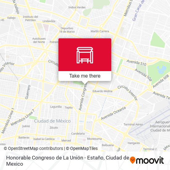 Honorable Congreso de La Unión - Estaño map