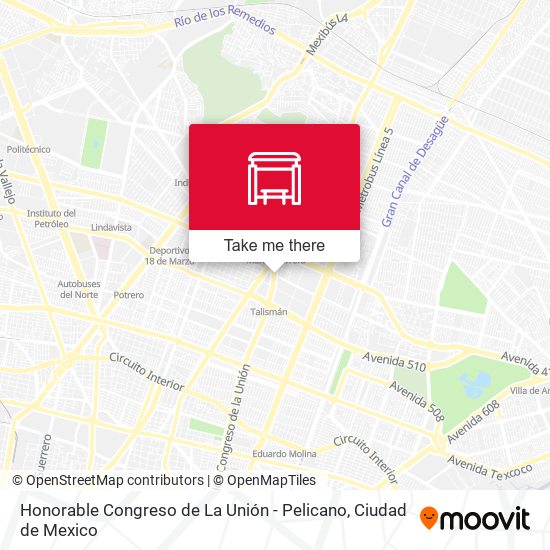 Mapa de Honorable Congreso de La Unión - Pelicano