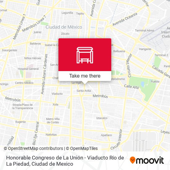 Honorable Congreso de La Unión - Viaducto Río de La Piedad map