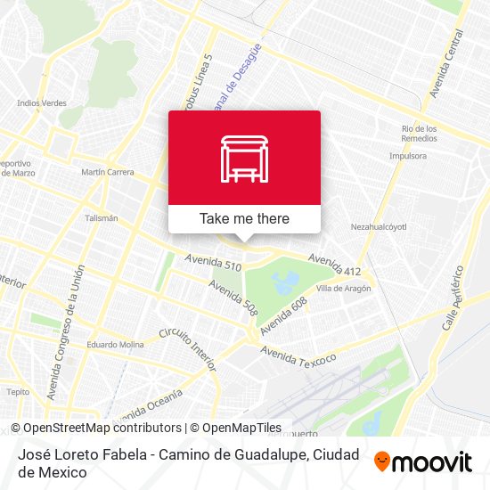 Mapa de José Loreto Fabela  - Camino de Guadalupe