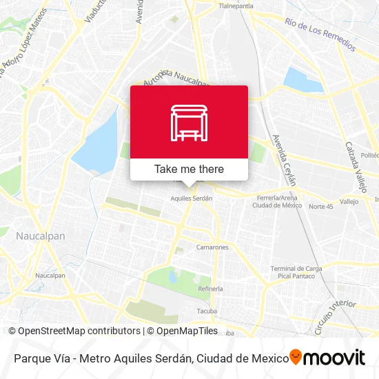 Parque Vía - Metro Aquiles Serdán map