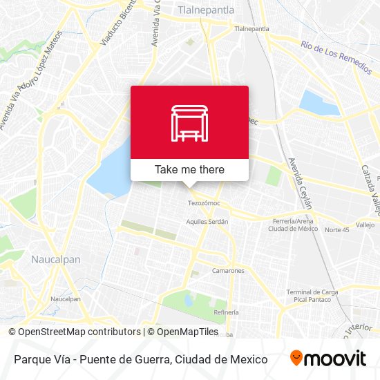 Mapa de Parque Vía - Puente de Guerra