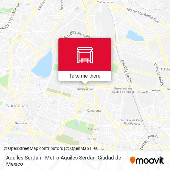 Mapa de Aquiles Serdán - Metro Aquiles Serdan