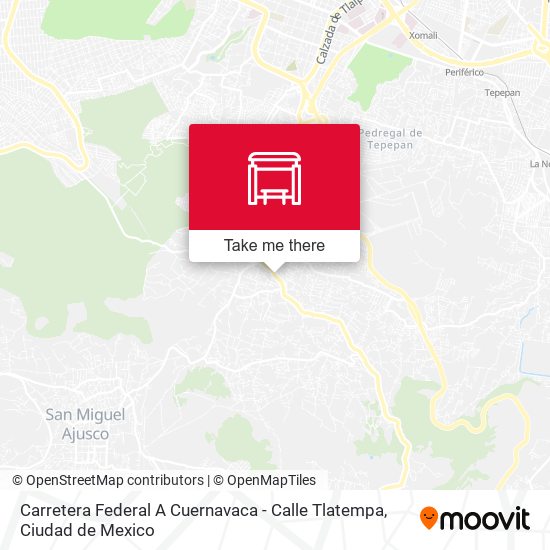 Mapa de Carretera Federal A Cuernavaca - Calle Tlatempa