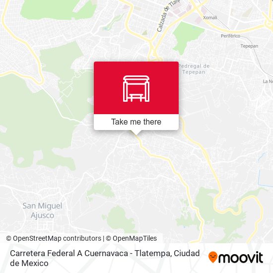 Carretera Federal A Cuernavaca - Tlatempa map