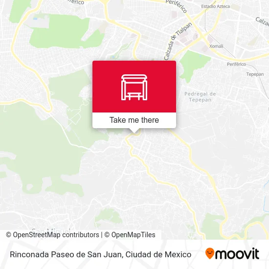 Rinconada Paseo de San Juan map