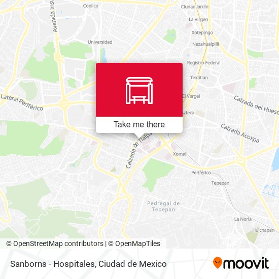 Sanborns - Hospitales map