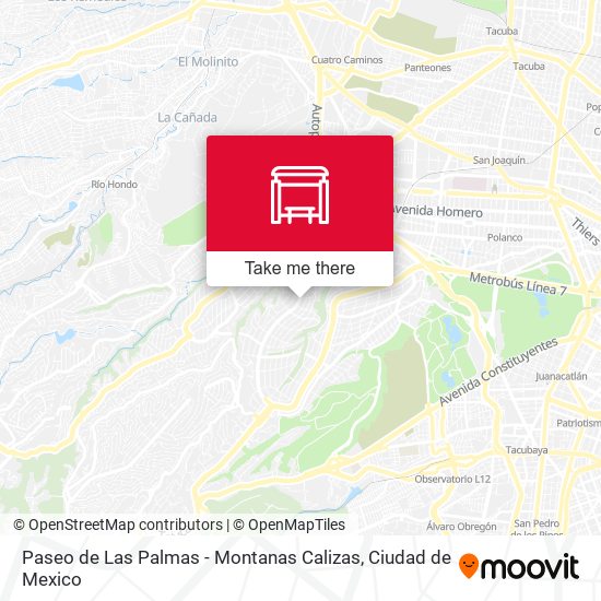 Paseo de Las Palmas - Montanas Calizas map