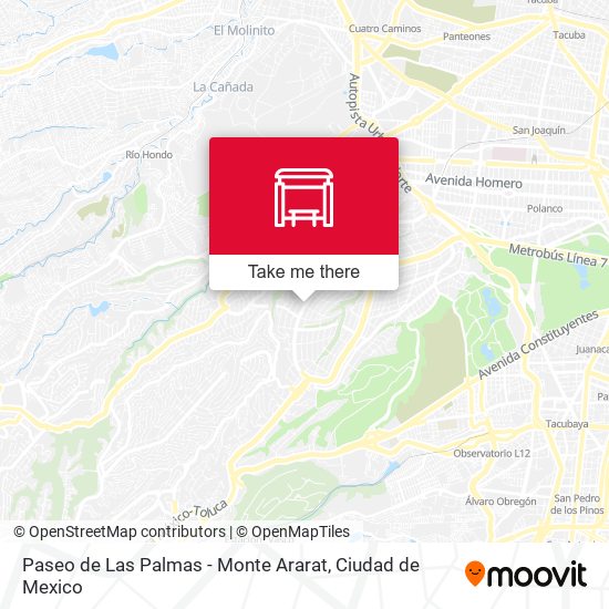 Paseo de Las Palmas - Monte Ararat map