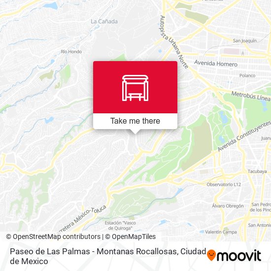 Paseo de Las Palmas - Montanas Rocallosas map