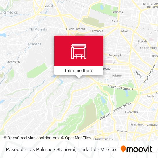 Mapa de Paseo de Las Palmas - Stanovoi