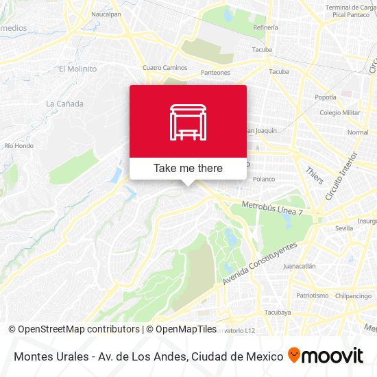 Mapa de Montes Urales - Av. de Los Andes