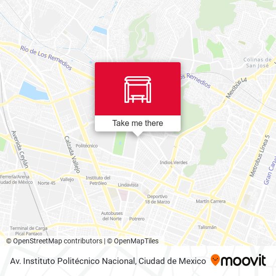 Mapa de Av. Instituto Politécnico Nacional