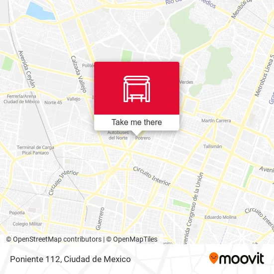 Mapa de Poniente 112