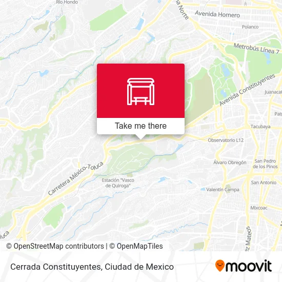 Cerrada Constituyentes map