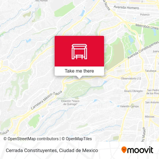 Cerrada Constituyentes map