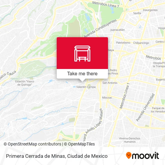 Primera Cerrada de Minas map