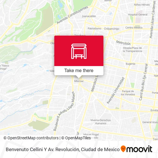 Mapa de Benvenuto Cellini Y Av. Revolución