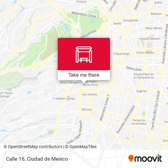 Calle 16 map