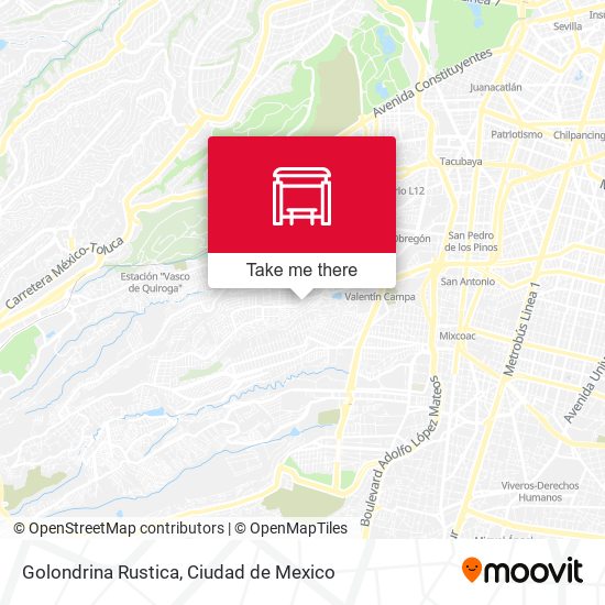 Mapa de Golondrina Rustica