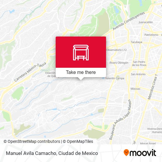 Mapa de Manuel Avila Camacho