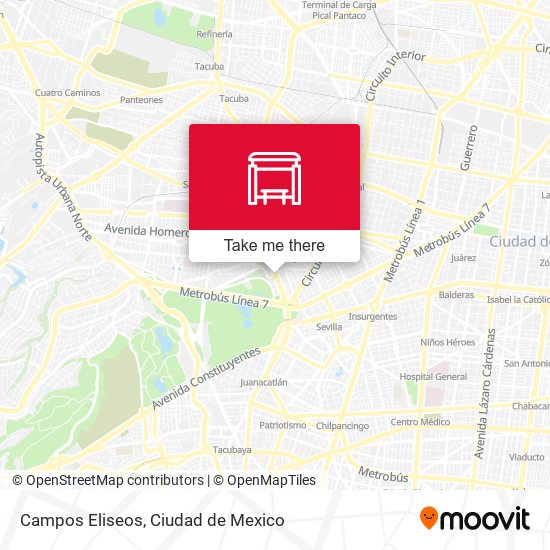 Mapa de Campos Eliseos