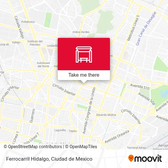 Ferrocarril Hidalgo map