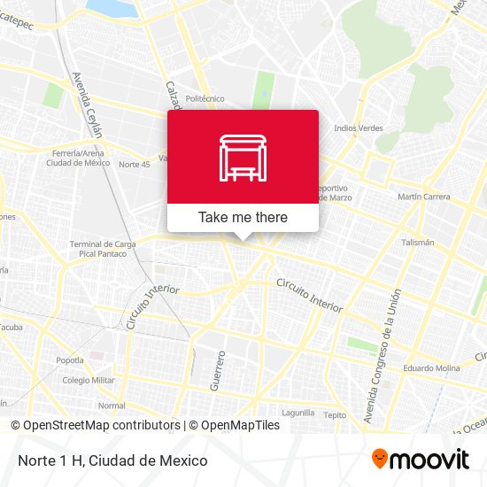Mapa de Norte 1 H