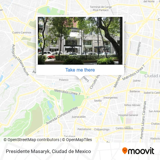 Presidente Masaryk map