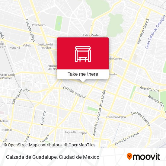 Calzada de Guadalupe map
