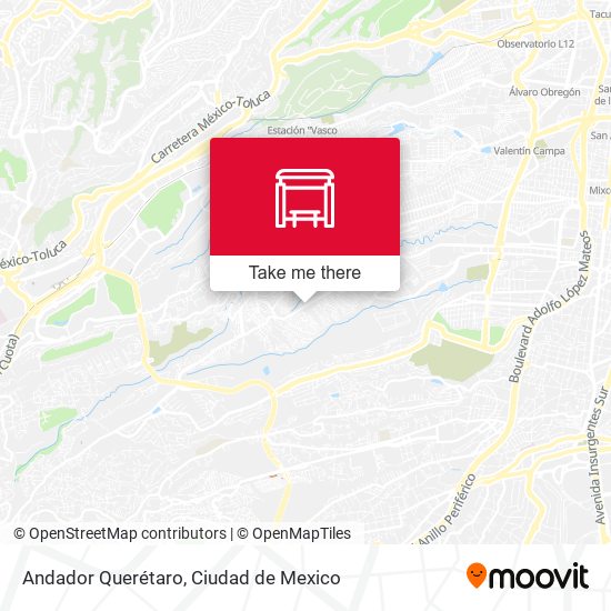 Andador Querétaro map