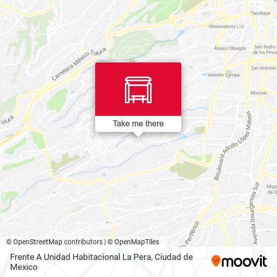 Frente A Unidad Habitacional La Pera map