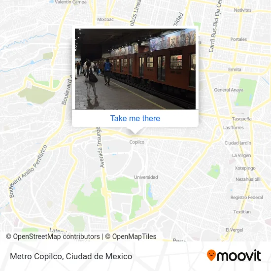Metro Copilco map