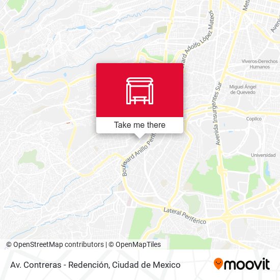 Av. Contreras - Redención map