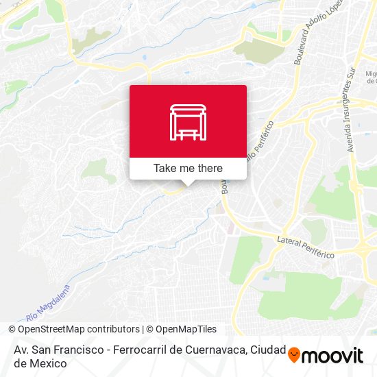 Mapa de Av. San Francisco - Ferrocarril de Cuernavaca