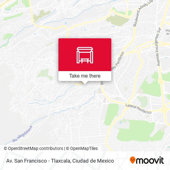 Av. San Francisco - Tlaxcala map