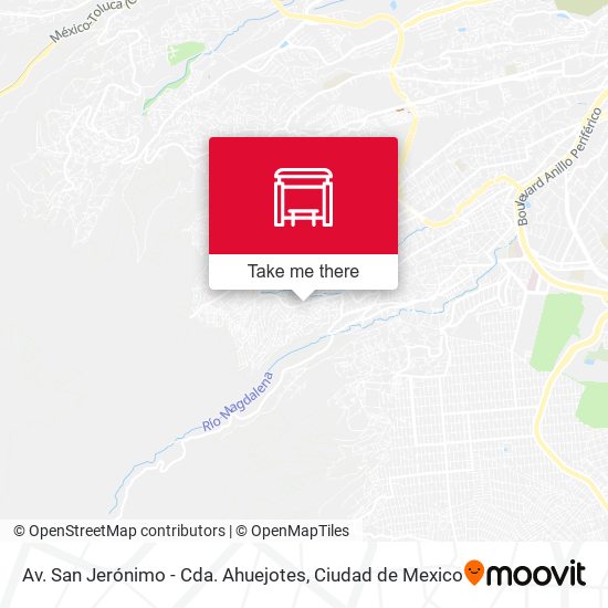 Av. San Jerónimo - Cda. Ahuejotes map