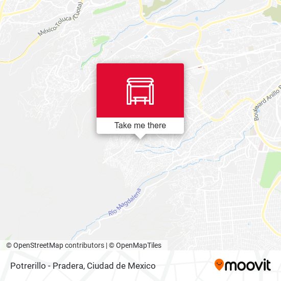 Potrerillo - Pradera map