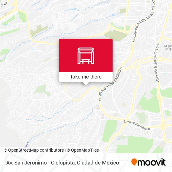 Av. San Jerónimo - Ciclopista map